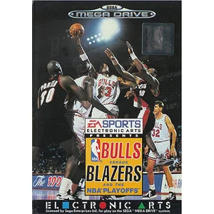 bulls versus blazers and the NBA Playoffs - Used - Sega Mega Drive