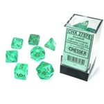 Chessex - Borealis Polyhedral 7 Dice Set - Luminary Light Green & Gold