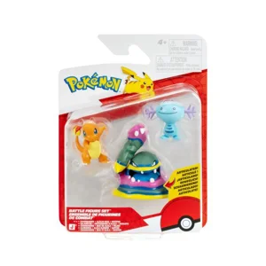 Pokémon Battle Figure Set - Charmander, Alolan Muk and Wooper