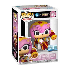 DC x Sonic the Hedgehog POP! Heroes Vinyl Figure Amy as Wonder Woman 9 cm