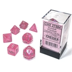 Chessex - Borealis Polyhedral 7 Dice Set - Luminary Polyhedral Pink & Silver
