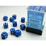 Chessex - Opaque 12mm D6 Dice Block - Blue w/White