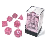 Chessex - Borealis Polyhedral 7 Dice Set - Luminary Polyhedral Pink & Silver