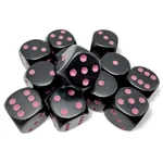 Chessex - Opaque 16mm D6 Dice Block - Black/Pink
