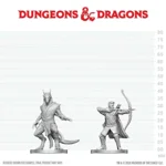 D&D Nolzur's Marvelous Unpainted Miniatures: Elf Ranger & Dragonborn Monk