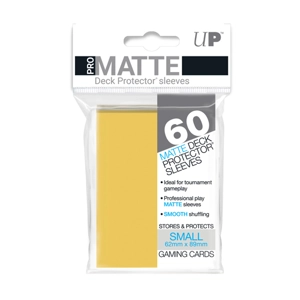 ULTRA PRO Yellow PRO-MATTE PROTECTORS - 60 SLEEVES PER PACK