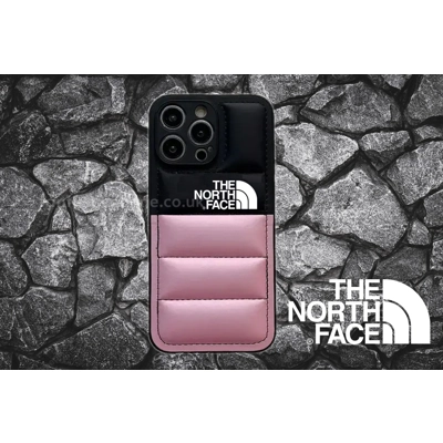 The North Face Deluxe Puffer Jacket Style Iphone Case Black title=