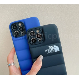 The North Face Puffer Jacket Style Iphone Case Blue