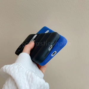 The North Face Puffer Jacket Style Iphone Case Blue