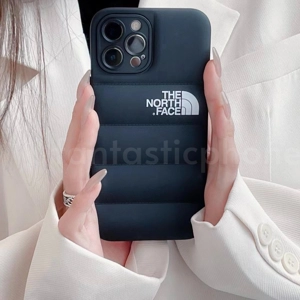 The North Face Puffer Jacket Style Iphone Case Black