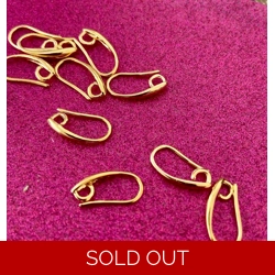 EARRING COMPONENTS 2 PAIR GOLD
