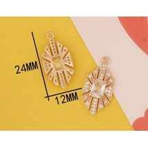 ART DECO EARRING CHARMS PAIR