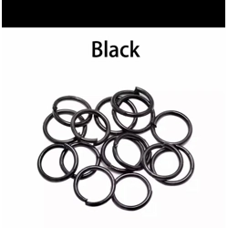 BLACK JUMP RINGS 30PC