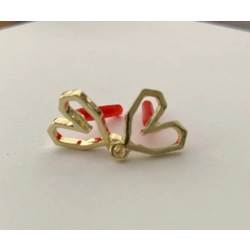 GEO SHAPE GOLD HEART STUD COMPONENT
