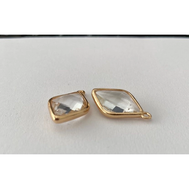 Additional Image for DIAMOND SHAPE COPPER CRYSTAL 1 pair