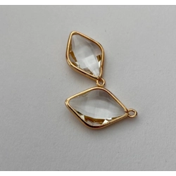 DIAMOND SHAPE COPPER CRYSTAL 1 pair