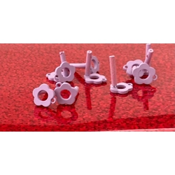MACARON EARRING CONNECTOR, MAUVE, 1 PAIR