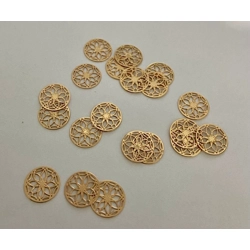 SMALL BRASS CHARMS/LINKS 1 PAIR