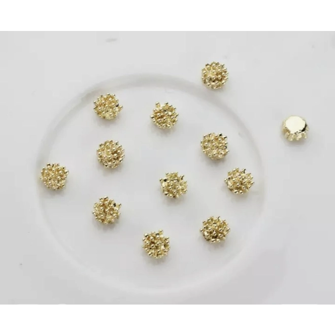 Additional Image for GOLD STAMEN FLOWER BEAD PK 4