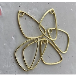 ROUND TRIANGULAR SHAPED OPEN BEZEL PAIR