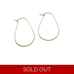ROUND BOTTOM BRASS EARRING HOOPS10 PC