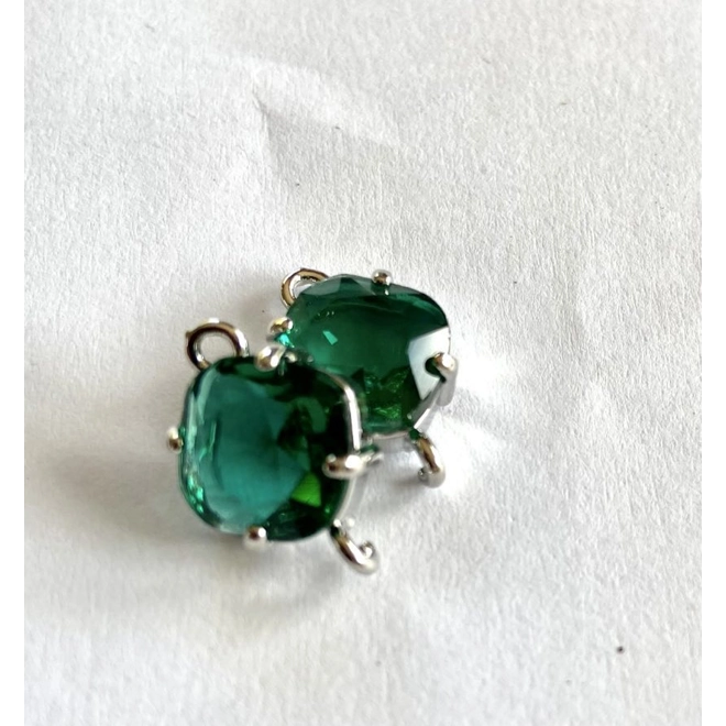 Additional Image for EMERAL GREEN CRYSTAL CONNECTOR 2PC