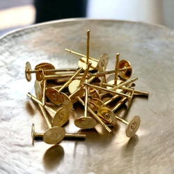 STUD POSTS STAINLESS STEEL 8MM GOLD