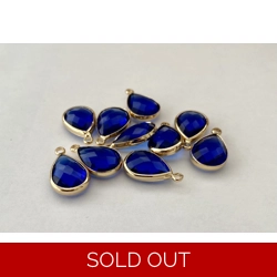 DEEP BLUE WATER DROP CRYSTAL X2