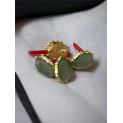 ACRYLIC CABOCHON STUD CONNECTOR PAIR.