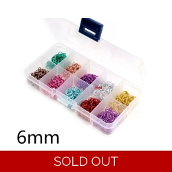 COLOUR JUMP RINGS 6MM 10PCE