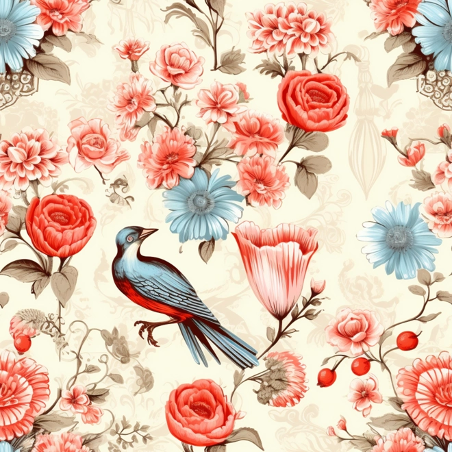 product Image for WST FILM FREE TRANSFER VINTAGE BIRD FLORAL