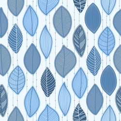 WATER SLIDE TRANSFER, BLUE LEAVES