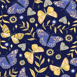 WATER SLIDE TRANSFER, BLUE & YELLOW BUTTERFLIES