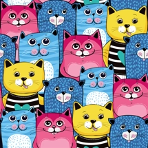 WST CUTE BLUE KITTIES WATER SOLUBLE