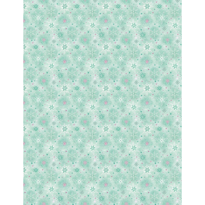 Additional Image for WST XMAS GREEN SNOW FLAKES