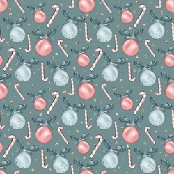 WST  XMAS PINK AND SILVER BAUBLES#1