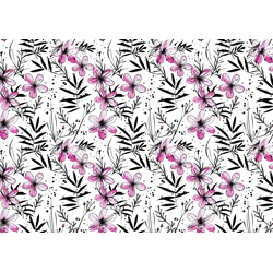 WST PINK HAND DRAWN FLOWERS. 1
