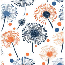 WST COLOURFUL DANDELIONS/NO BACKGROUND