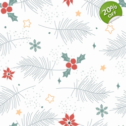 WATER SOLUBLE TRANSFER. CHRISTMAS HOLLY