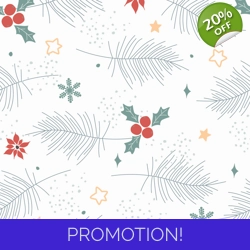 WATER SOLUBLE TRANSFER. CHRISTMAS HOLLY