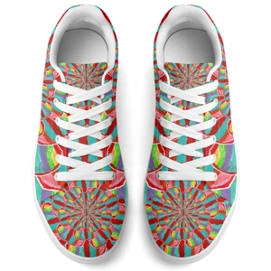 Adult Lightweight Low Top Canvas Shoes With Heart Mandala ..