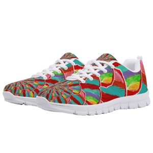 Women's EVA Mesh Running Shoes with Heart Mandala Paintings