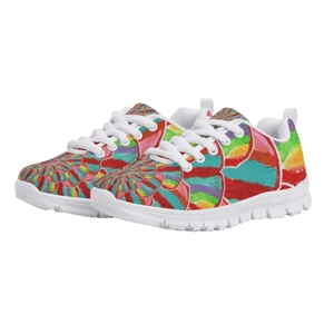 Kids' EVA Mesh Running Shoes with Heart Mandala Paintings