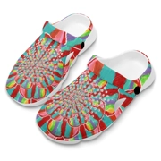 Women's Crocs Shoes with Heart Mandala Paintings