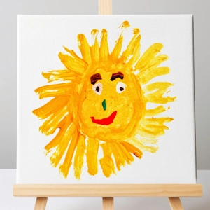 Yellow Sun Canvas Print | Framed or Unframed | 7 Sizes | F..