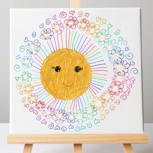 Sun Mandala Canvas Print | Framed or Unframed | 7 Sizes | ..