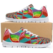 Men's EVA Mesh Running Shoes with Heart Mandala Paintings