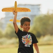 Boys' 100% Cotton T-Shirt with Rainbow Sun Painting