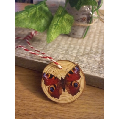 Peacock butterfly christmas decoration