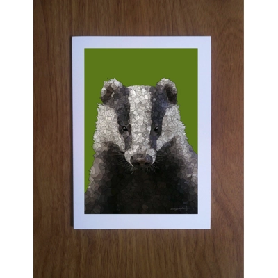 Badger greetings card